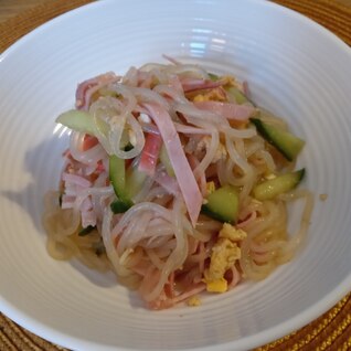 電子レンジで作るしらたきde春雨サラダ